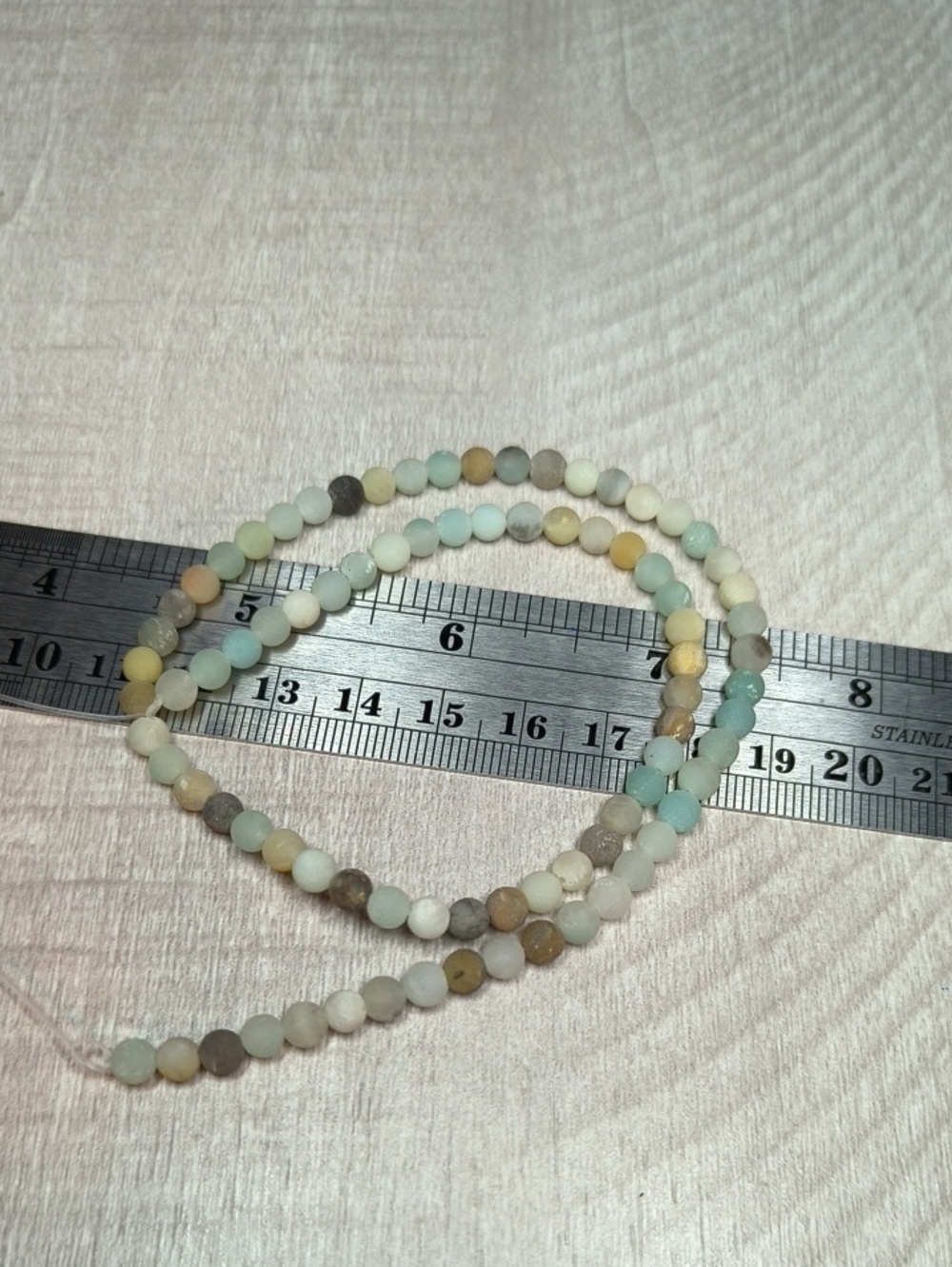 #3- 4mm Matte Amazonite Stone Beads - 15 Inch Strand - Picture 4 of 4